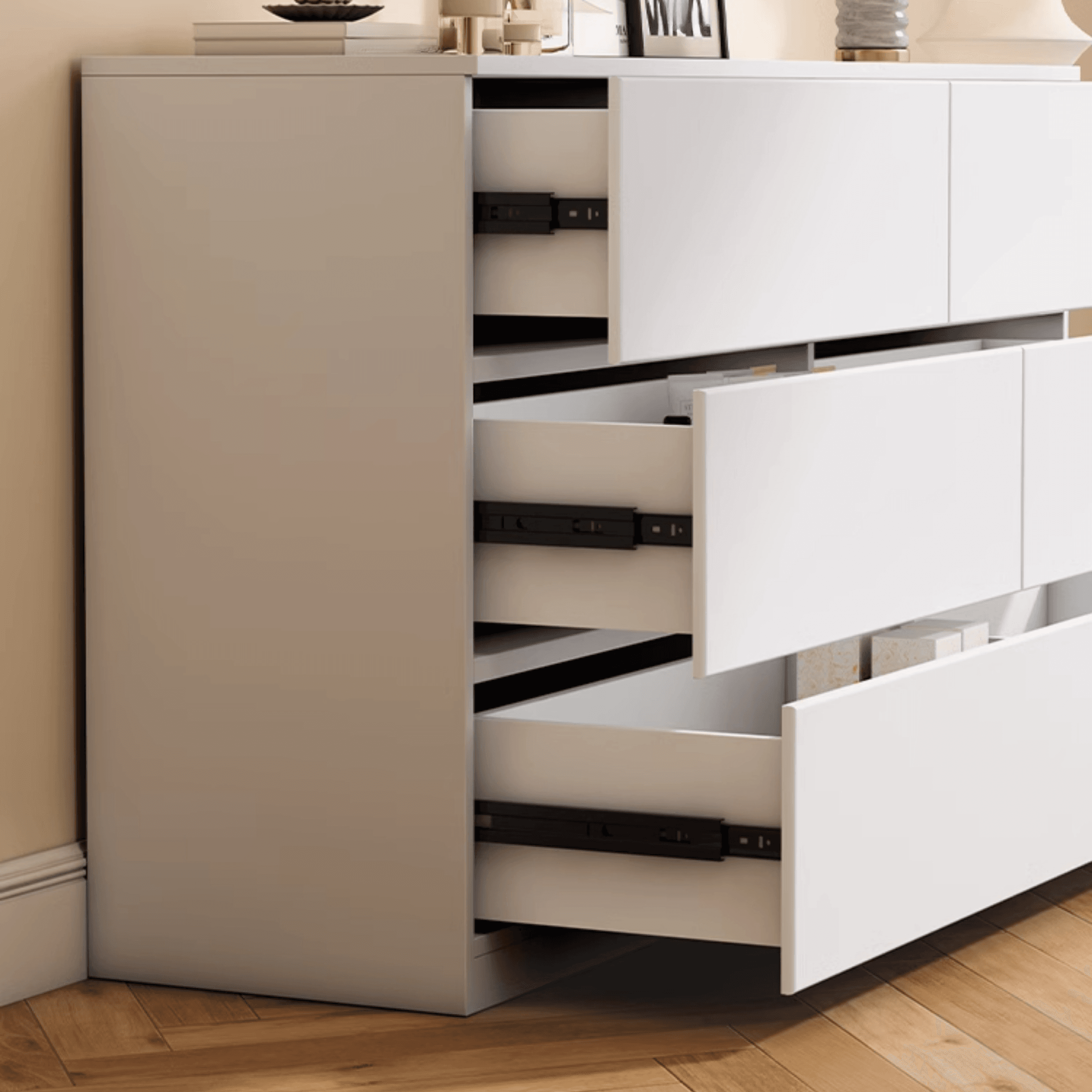 4 Tiers/3 Tiers/5 Tiers Cube Console Dresser/Lingerie Chest for Entry in a Scandinavian Style thumbnail 9