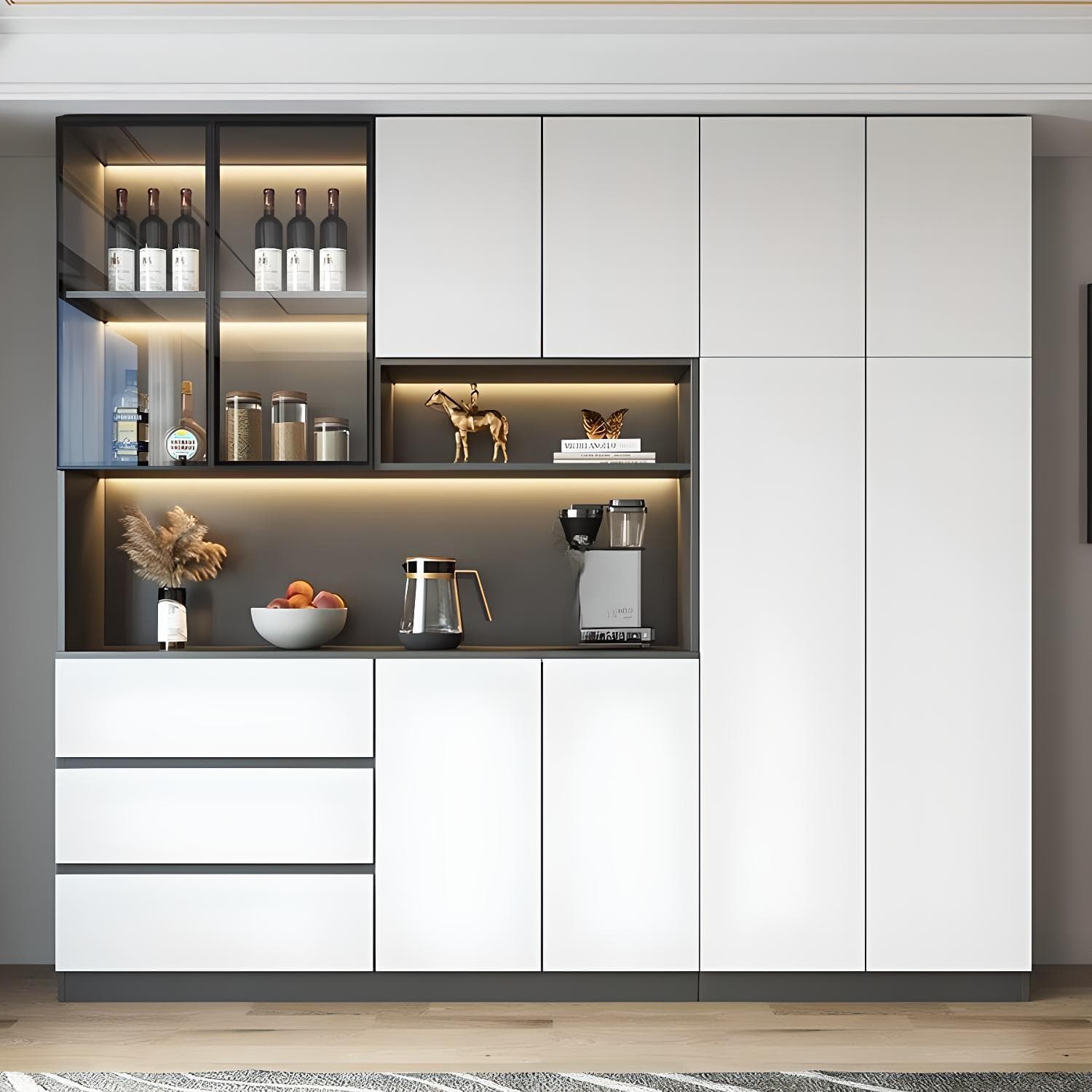 Modern Living Room Manufactured Wood Sideboard with Lighting thumbnail 9