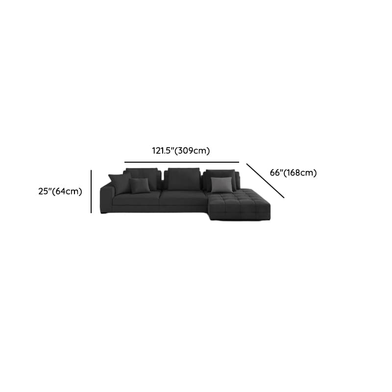 L-Shape Corner Sectional in Dark with Button-tufted Upholstery thumbnail 8