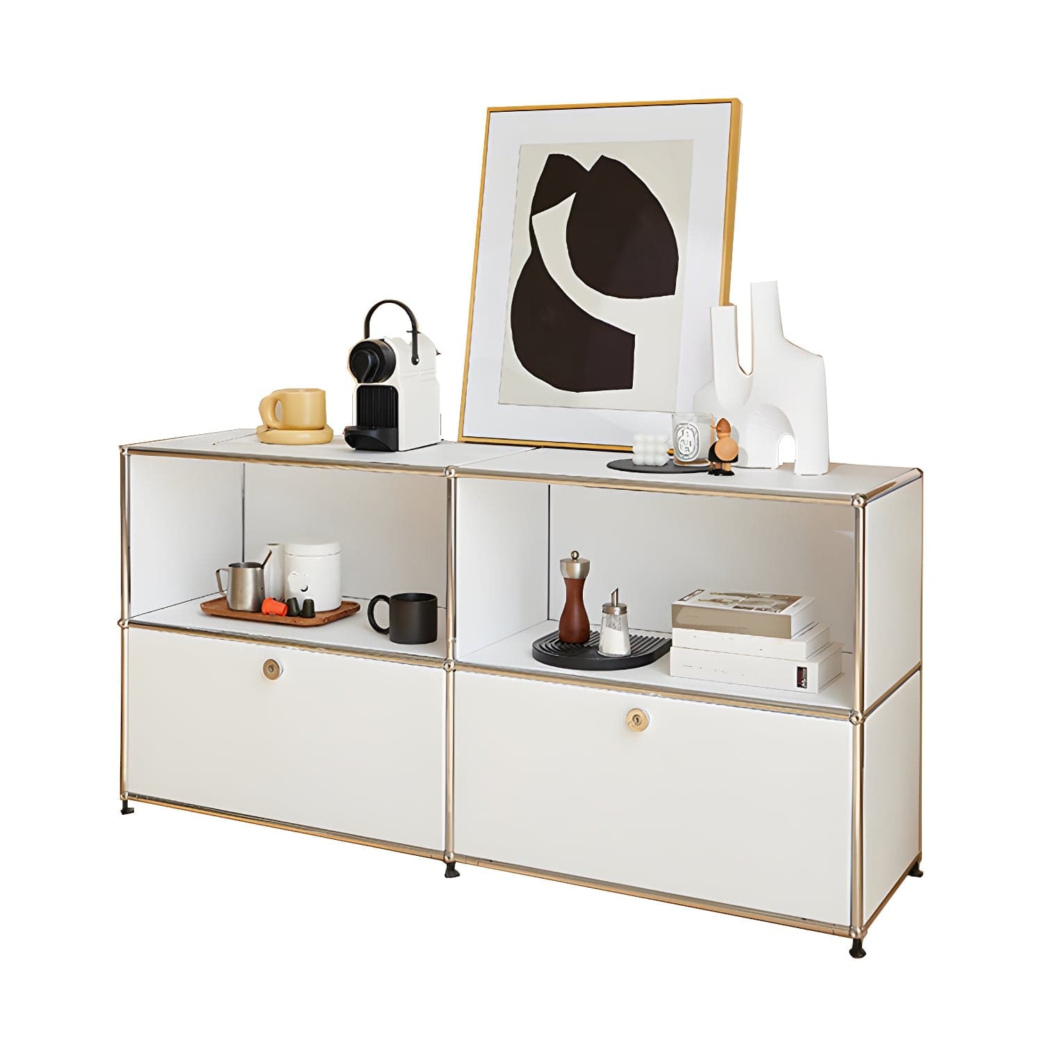 Modern Rectangle Storage Server Metal Sideboard for Dining Room thumbnail 1