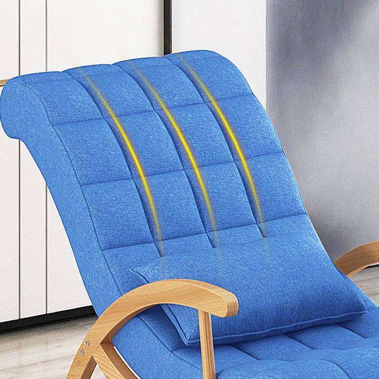 Modern Upholstered Rocking Chair with Removable Cushions - Stylish Pine Frame and Included Pillow thumbnail 15