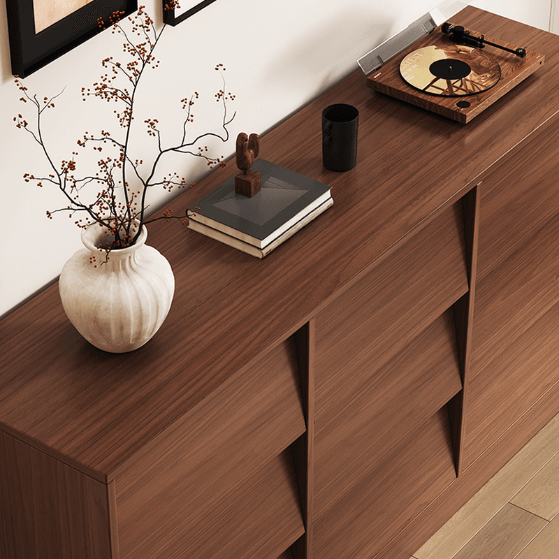 Cocoa Casual Natural Wood Console Dresser/Bachelor Chest with 9/6/3 Drawers in Horizontal/Vertical Orientation thumbnail 4
