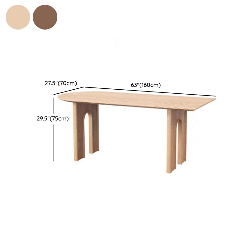 Natural/Espresso Finish/Sand Natural Pine Wood Dining Table for 9 People/for 6 thumbnail 13