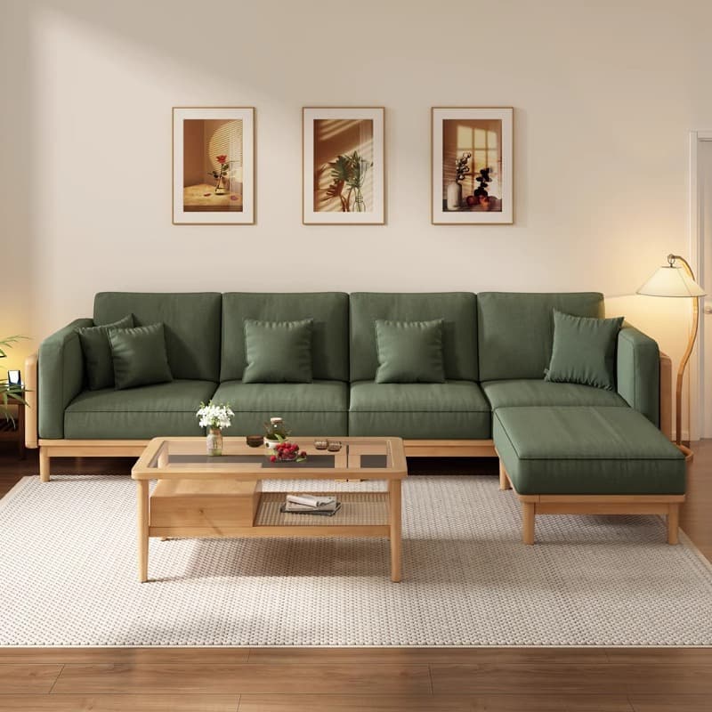 Victorian Style Jade Green Sofa Couch/Single Sofa for Sitting Room with 1 to 5 Pillows thumbnail 5