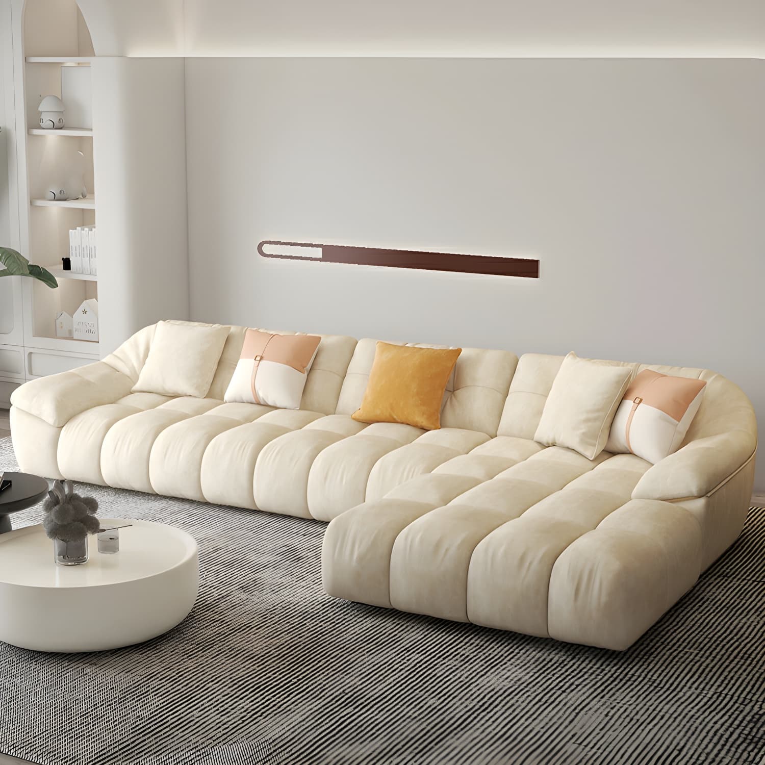Comfortable Polyester Blend Showcase Sectional Sofa for Contemporary Home Decor thumbnail 14