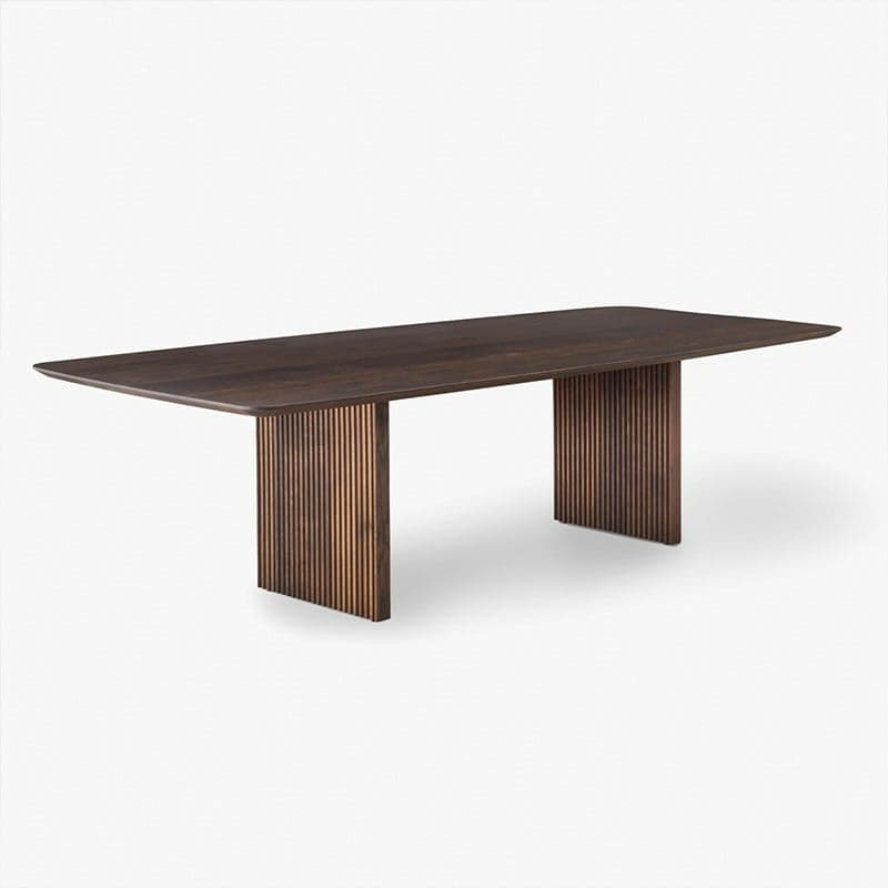 Modern Rectangle Wood Standard Table Height Dining Table , 8 Person/For 6/4 Person Fixed Table thumbnail 1