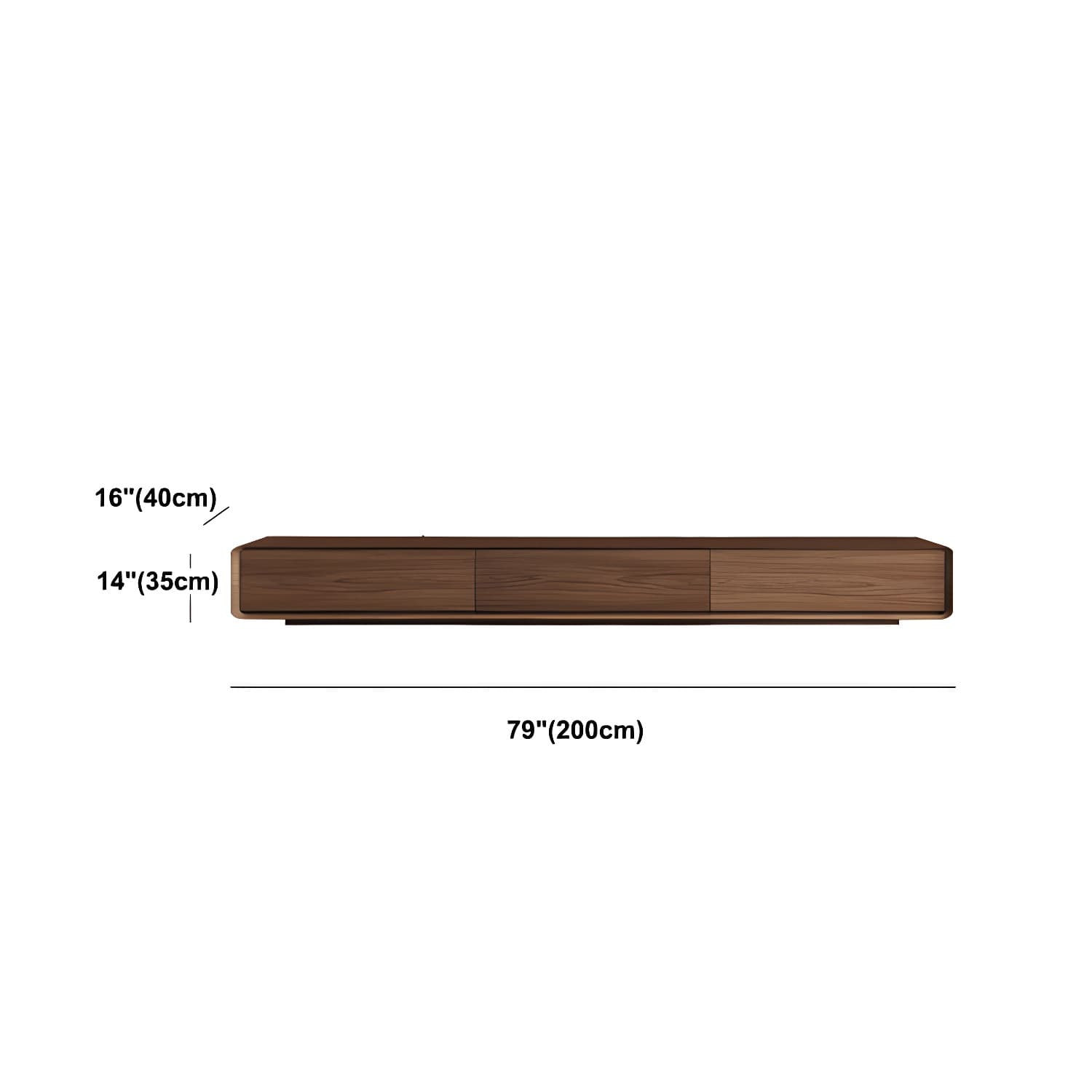 Nordic TV Cabinet Walnut Living Room Furniture Small Family TV Stand Console thumbnail 18