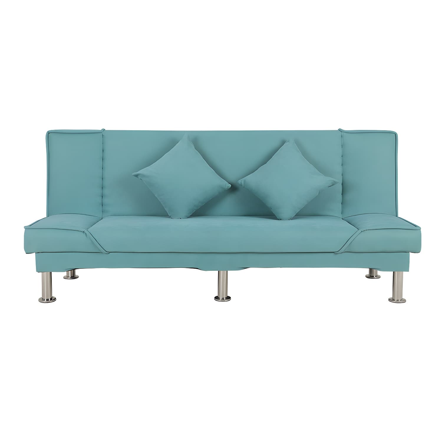 Contemporary Armless Convertible Sofa Linen Foldable Sofa for Apartment thumbnail 14