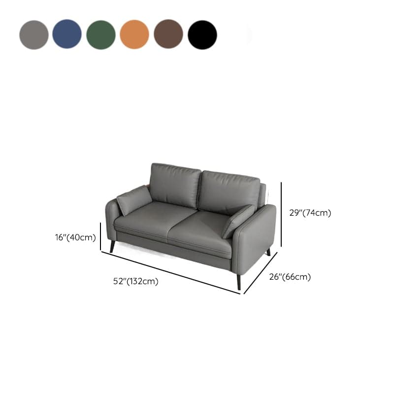 Tear Resistant Loveseat in Gray/Navy Blue/Amber Color with Arm thumbnail 13