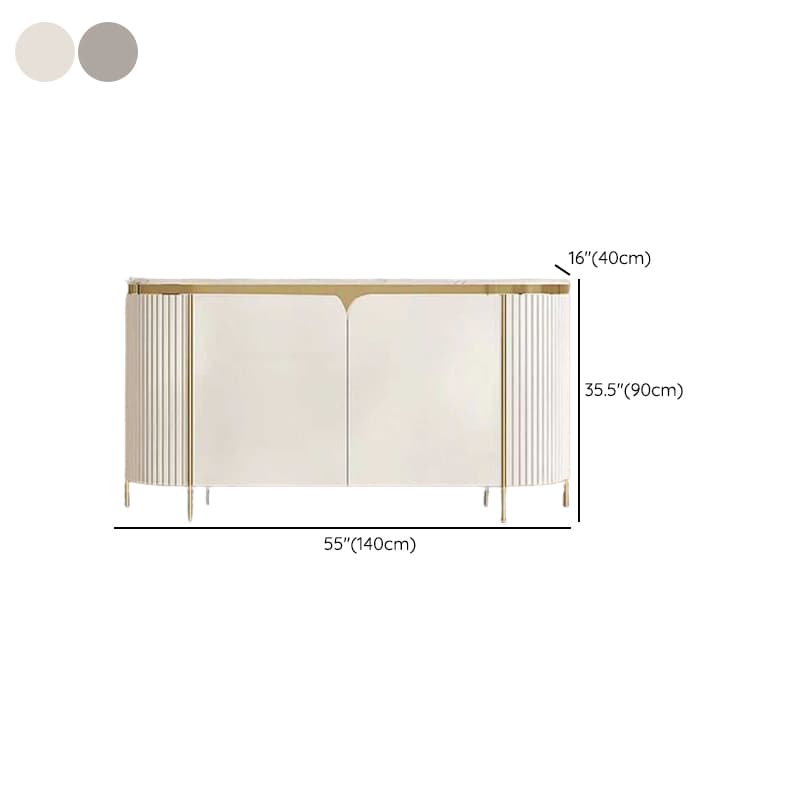 Glamorous Ground Sideboard with Standard/Narrow Size, 1 Shelf, Cabinets, Sintered Stone Countertop, and 2 Doors thumbnail 21