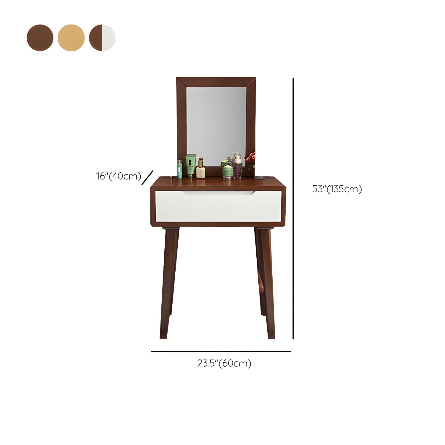 Traditions Make-up Vanity Solid Wood Bedroom With Drawer Dressing Table thumbnail 28