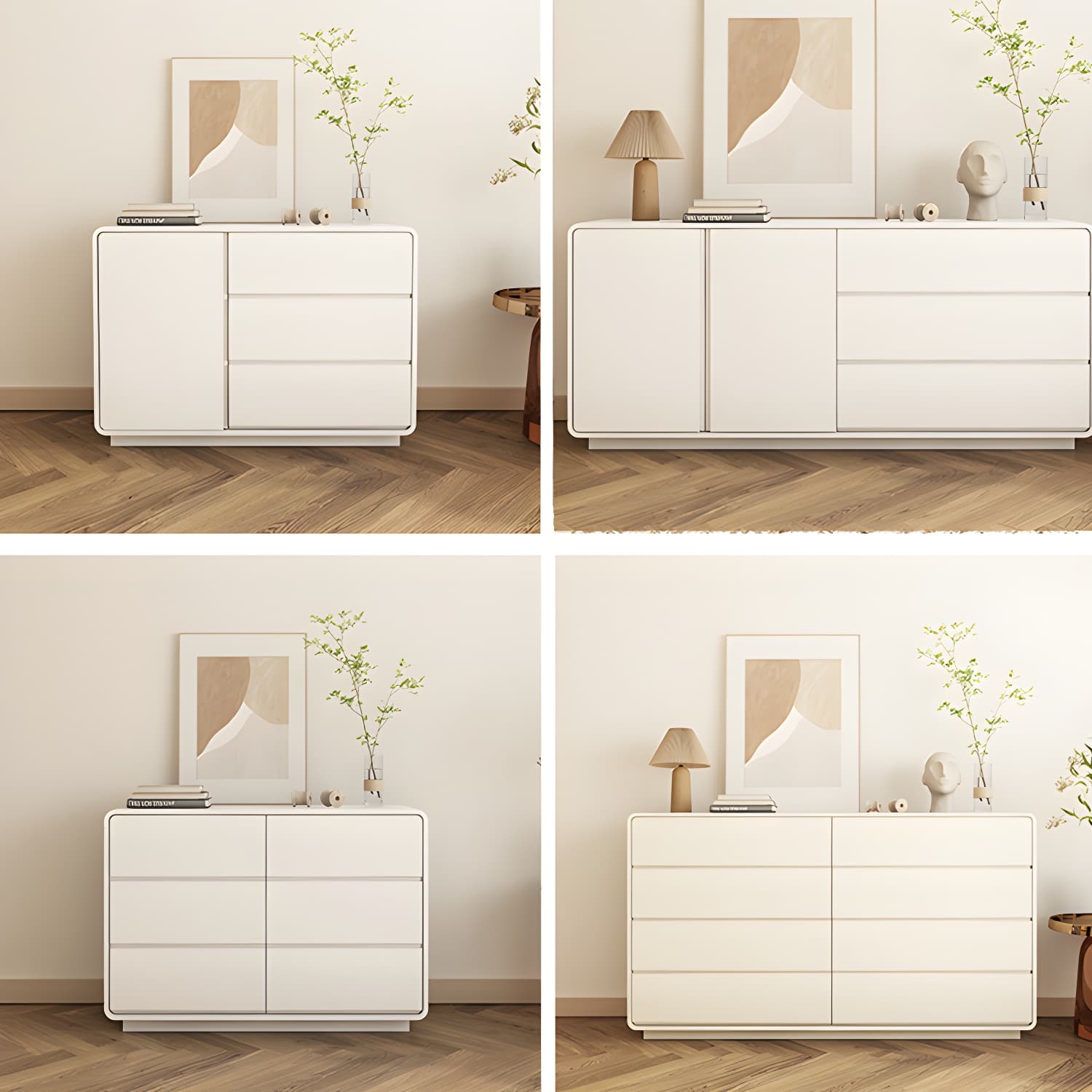 Modern White Double Dresser with Drawers and Soft Close Glides thumbnail 9