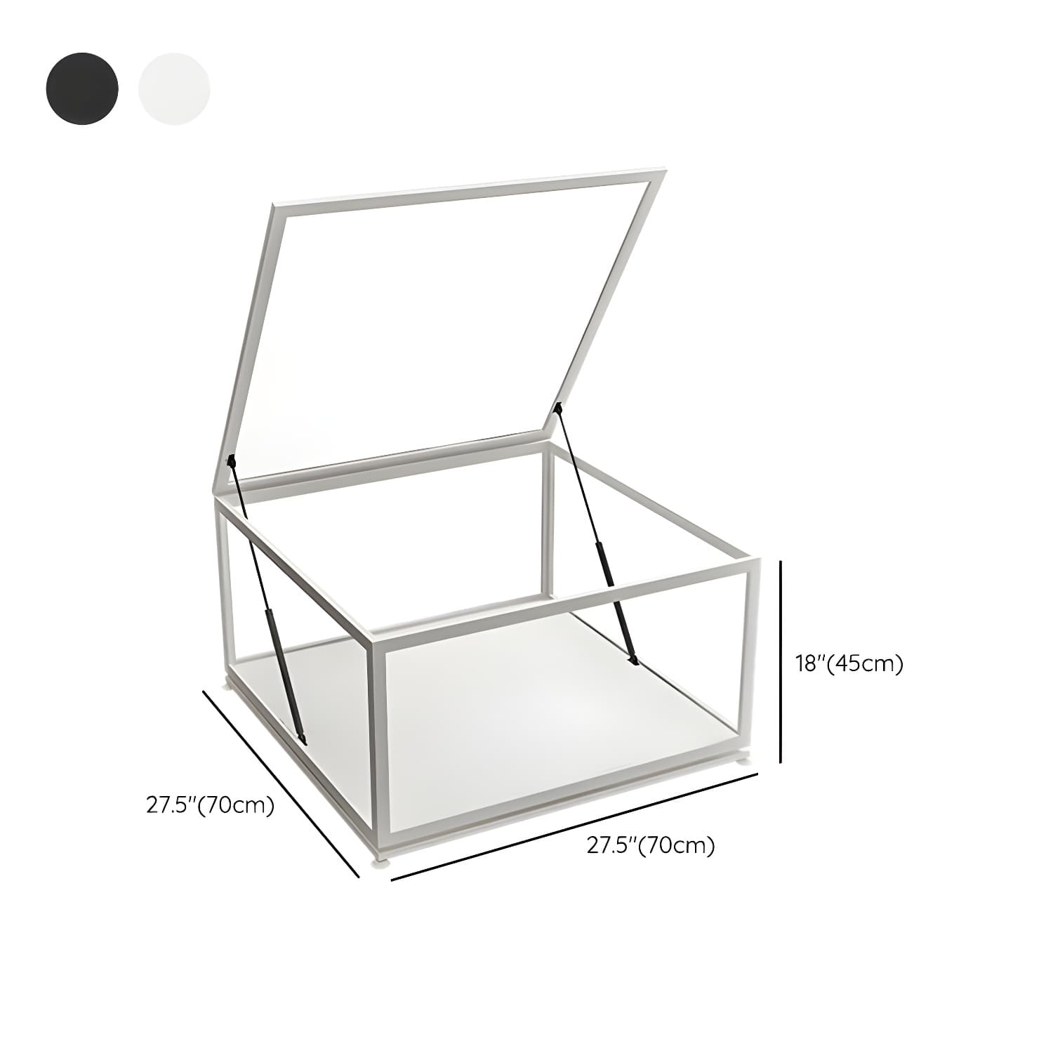 Rectangle Glass Top Coffee Cocktail Table Tranparent Contemporary with Metal Base thumbnail 13
