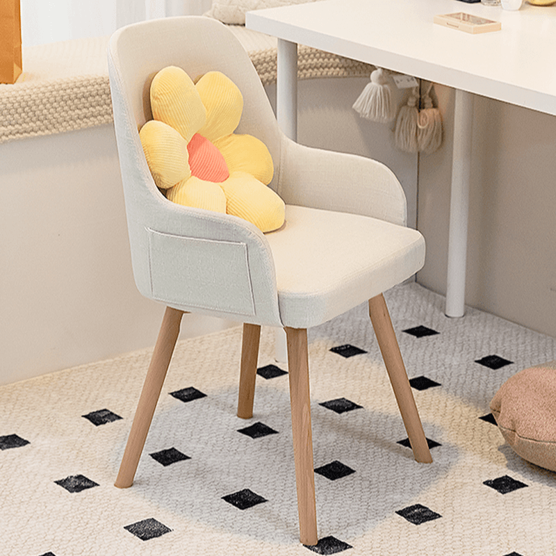 Rotatable/Non-Rotatable Steady Outlined Upholstered Arm Chair for Dinette with Solid Back and Foot Pads in a Modish Style thumbnail 14