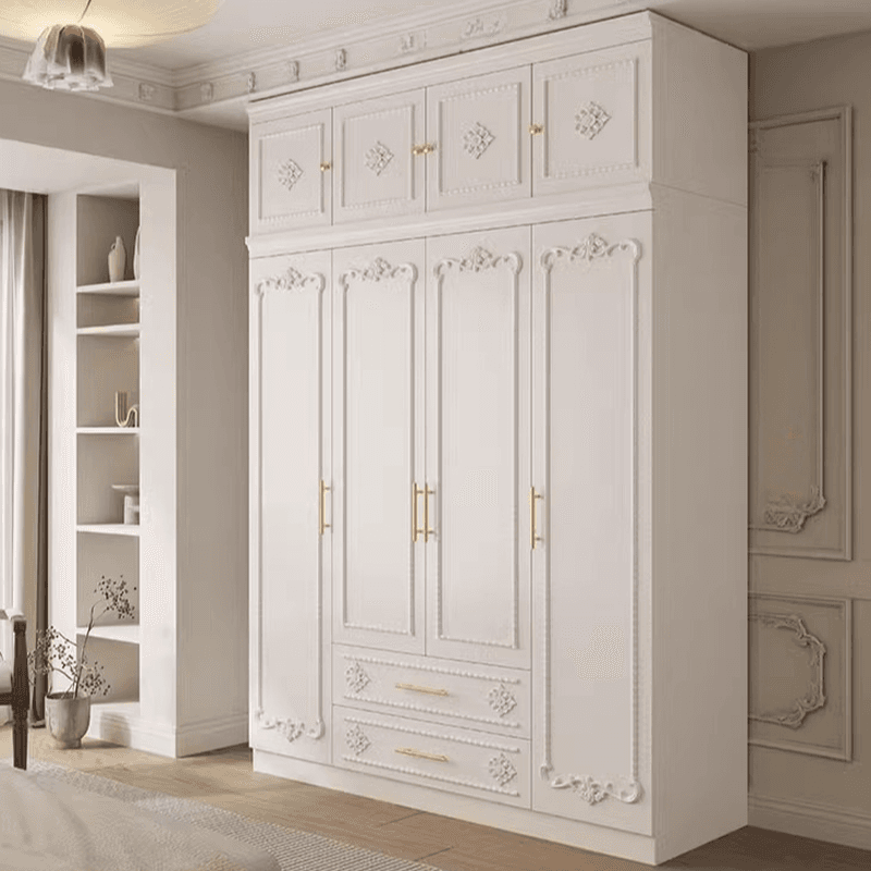 White Simple Timber Wardrobe Closet Soft Close Drawer Soft Close Door Interior Shelves thumbnail 11