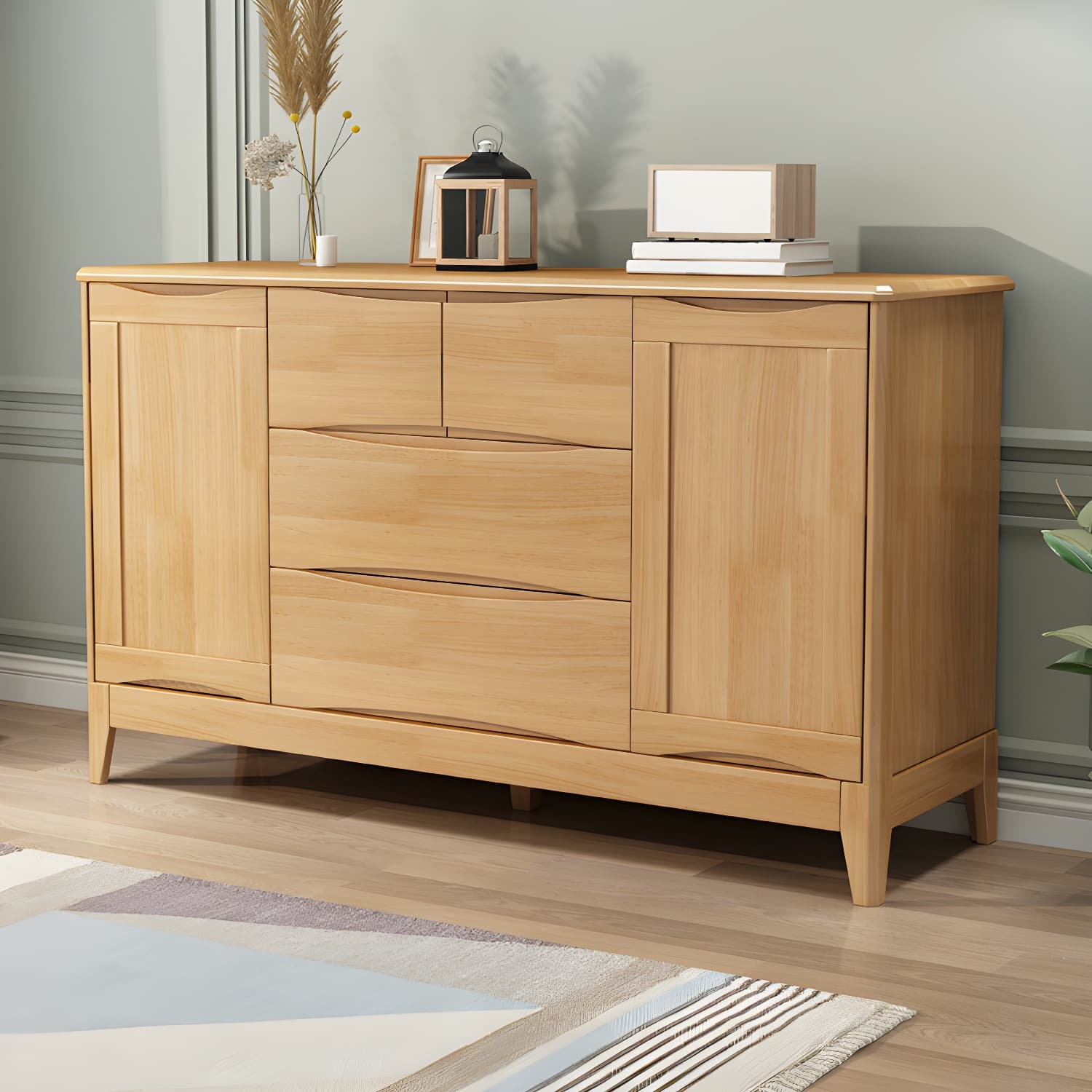 29.5"Tall 4 - Drawer Accent Cabinet, Wooden Rectangle Cabinet thumbnail 12