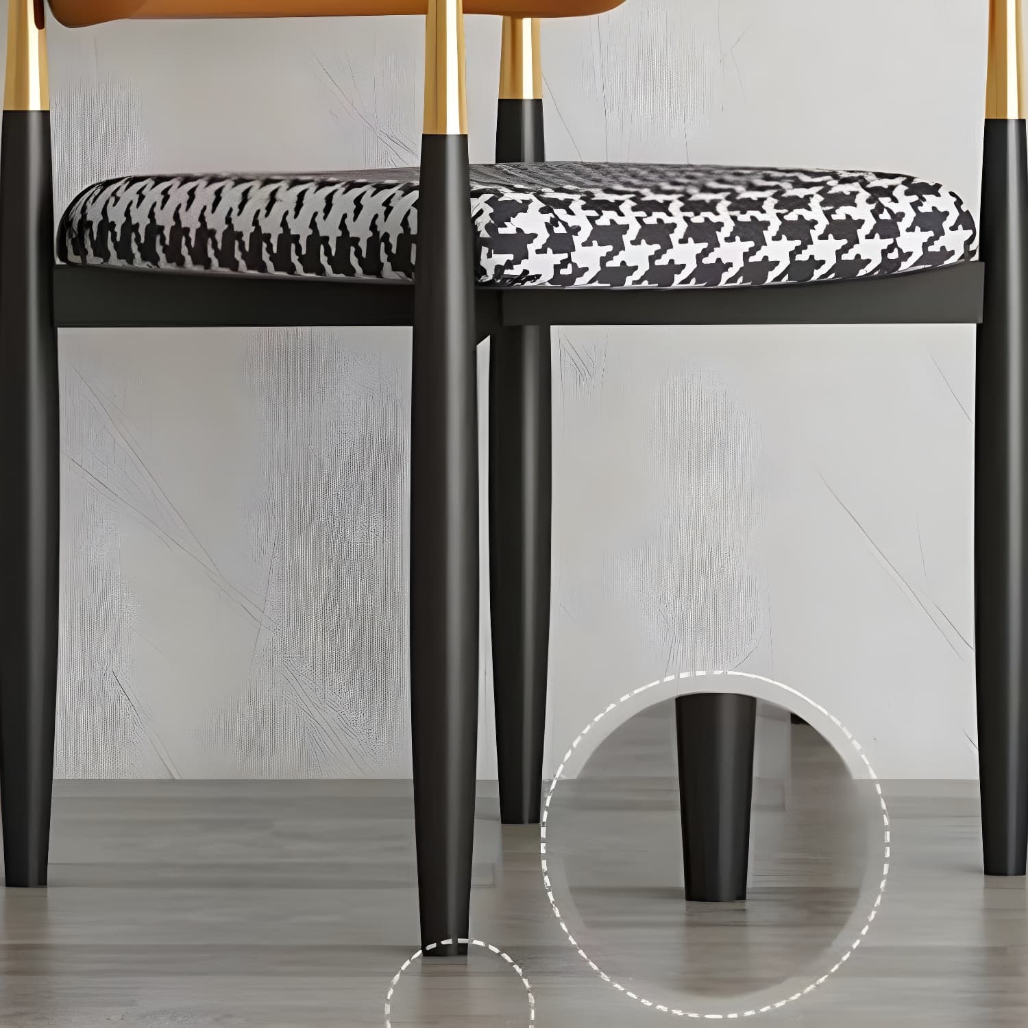 Upholstered Dining Chair Glam Style Open Back Dining Armchair for Indoor thumbnail 19