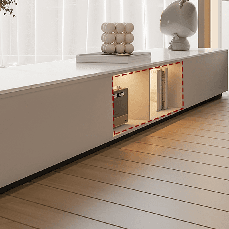 Rectangle Parlor TV Stand with Light and Gate Door thumbnail 7