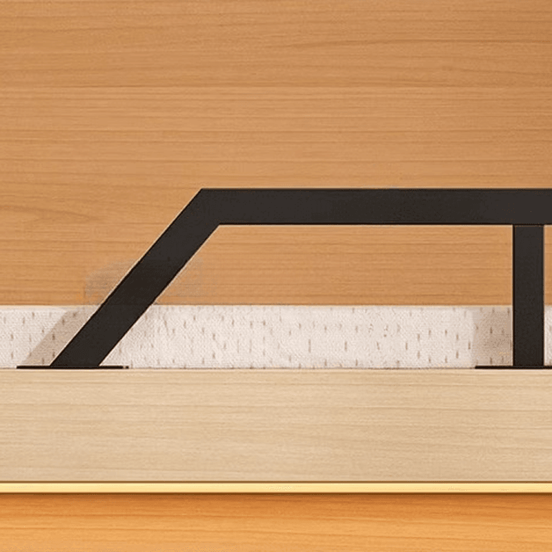Minimalist High Bed Frame with Mattress and Guard Rail thumbnail 9