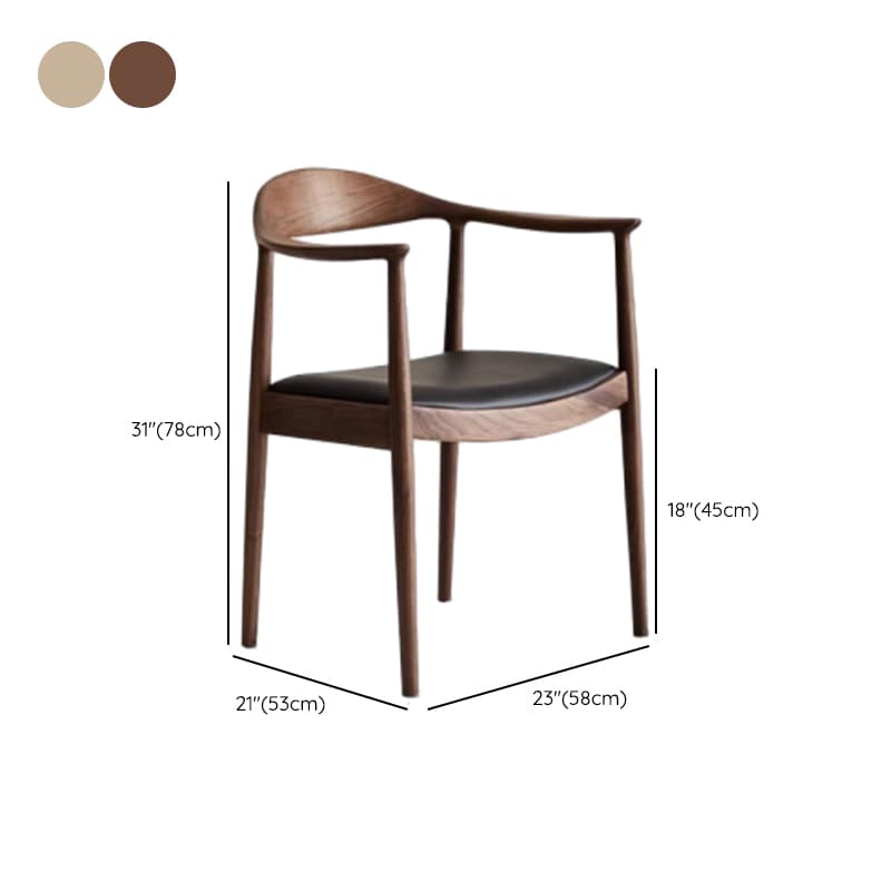Scandinavian Timber Outlined Leatherette/Linen Firm Arm Chair with Exposed Back and Armrest thumbnail 15