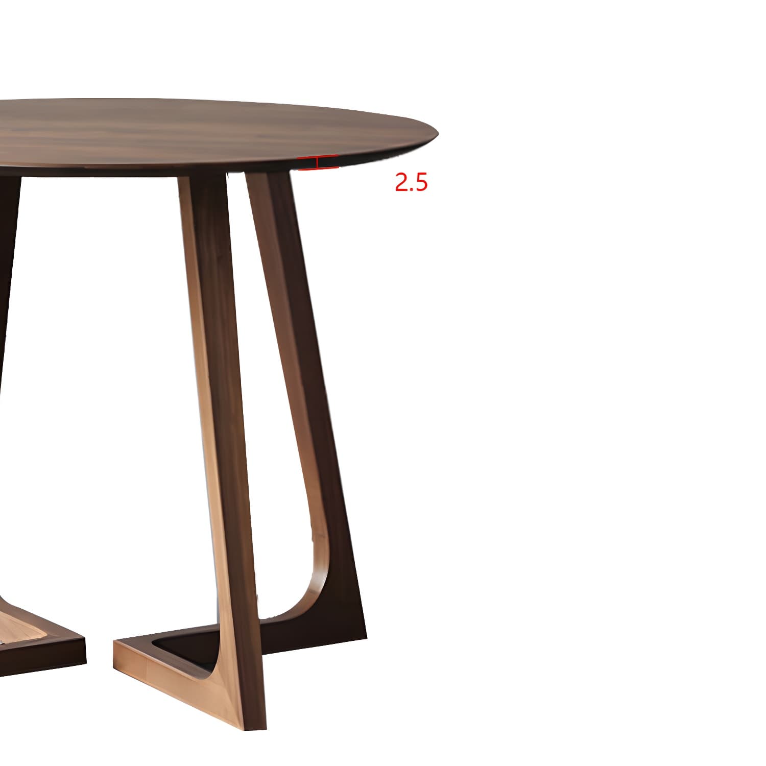 Simple Walnut Ash Dining Table Double Solid Wood Pedestal Home Table thumbnail 8