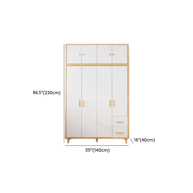 Natural Finish Self-supporting 2-Drawer Wardrobe in Solid and Manufactured Wood thumbnail 28