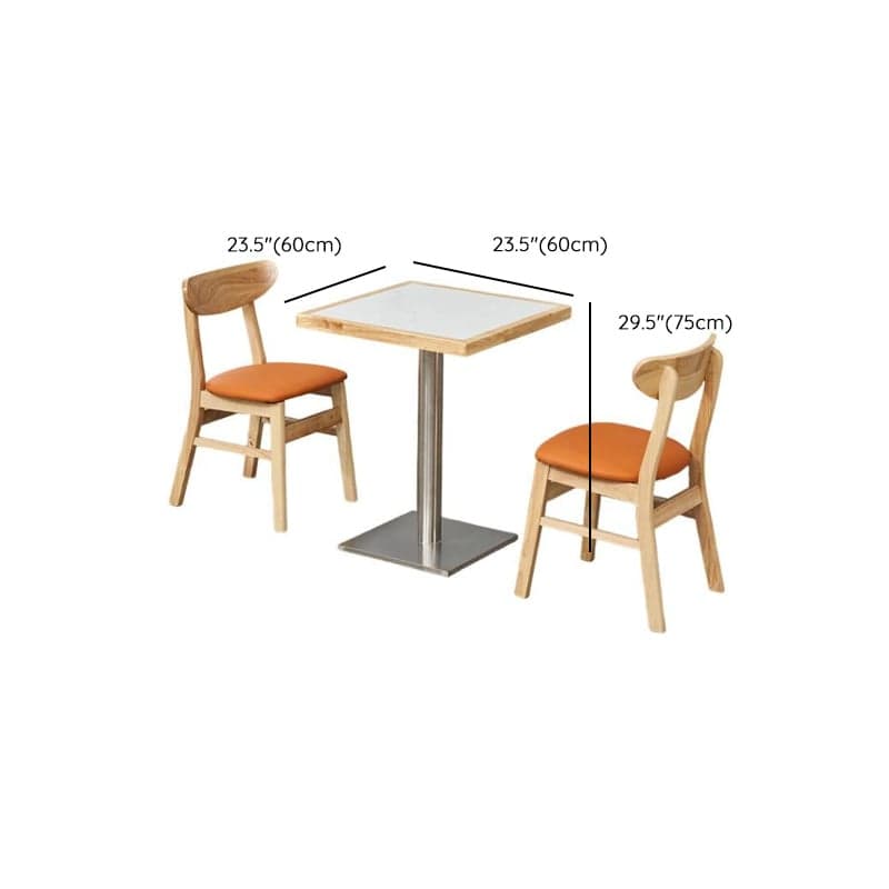 Dining Table Set with Slate Stone Top and Trestle Base, Seating Capacity for 4 People thumbnail 18