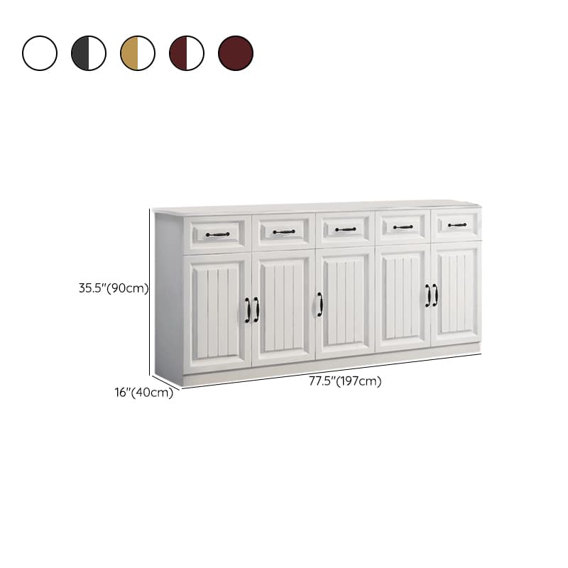 White Buffets & Sideboards with Cabinets and Drawers for Dining Room - image 19