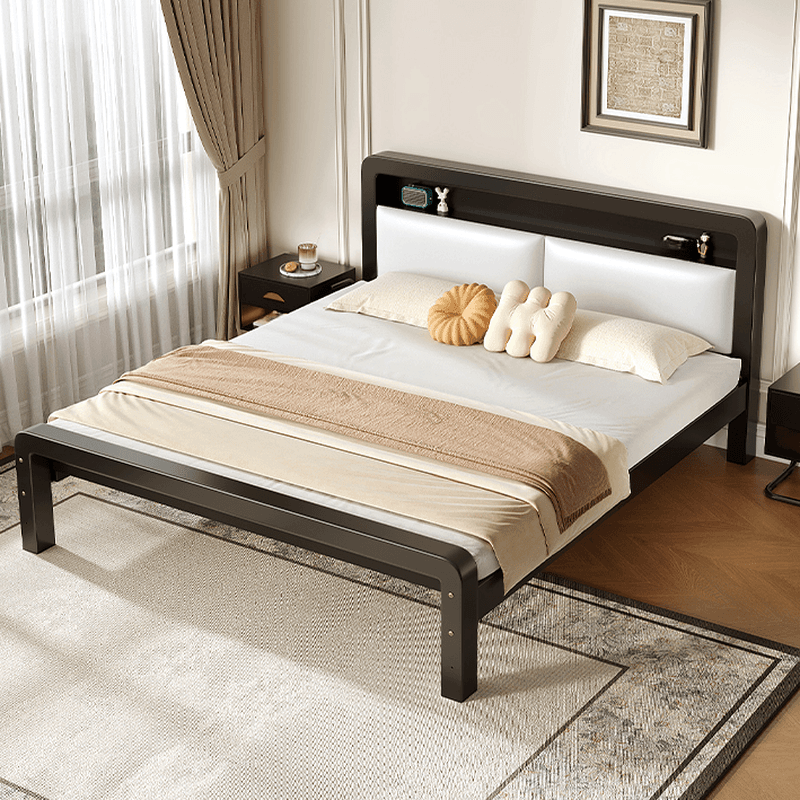 Minimalist Solid Color Storage Bed with Iron Frame and Leg for Living Room thumbnail 6