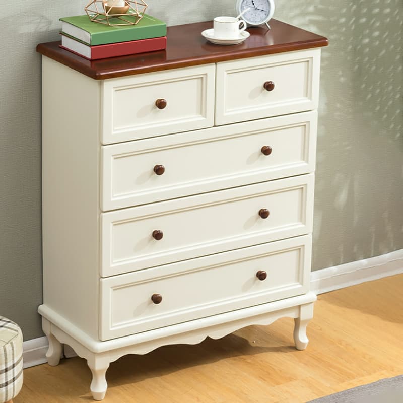 Solid Wood Countertop Storage Chest Traditional Style with Drawers thumbnail 18