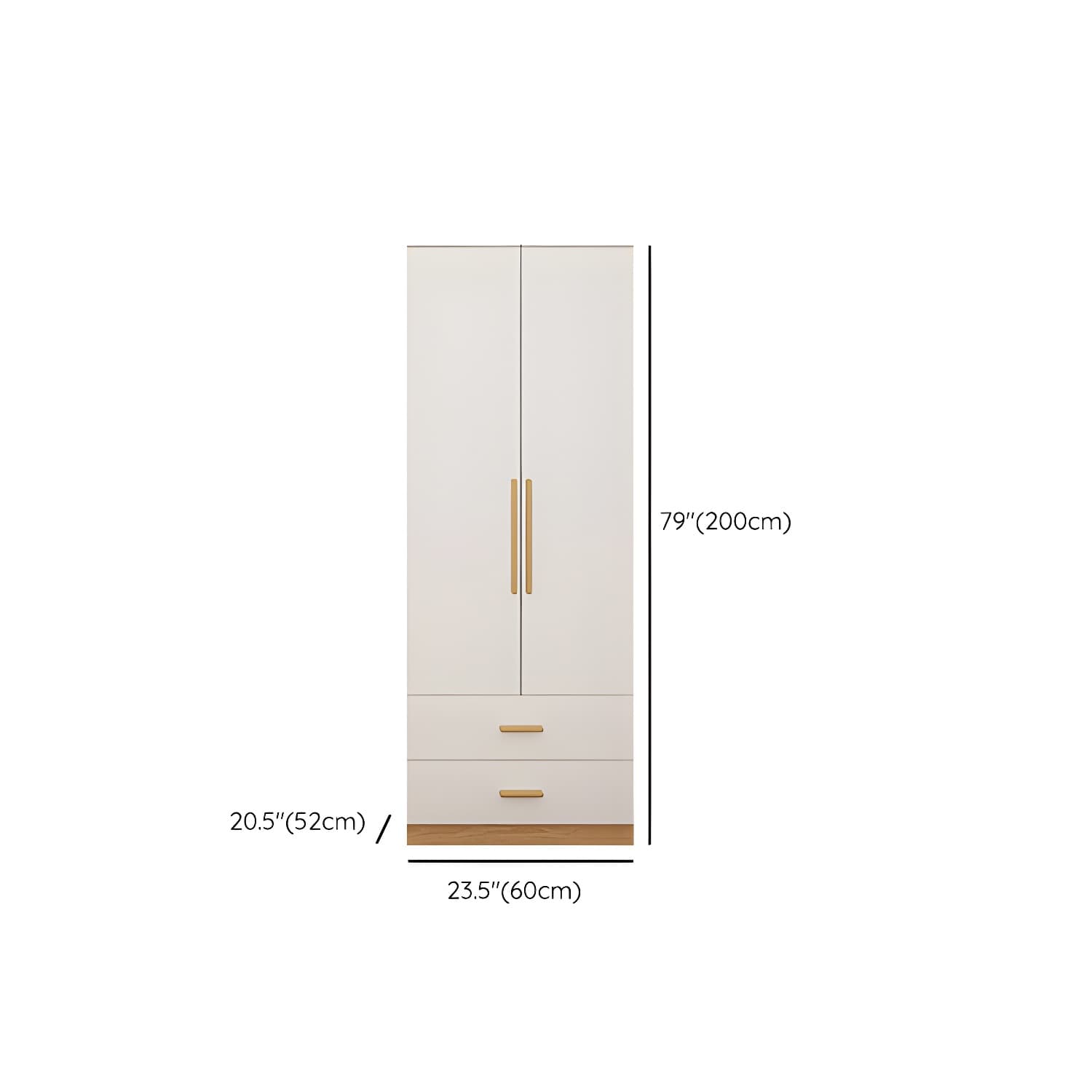 Contemporary Style Wardrobe Wooden Bedroom Closet with Hinged Door thumbnail 25