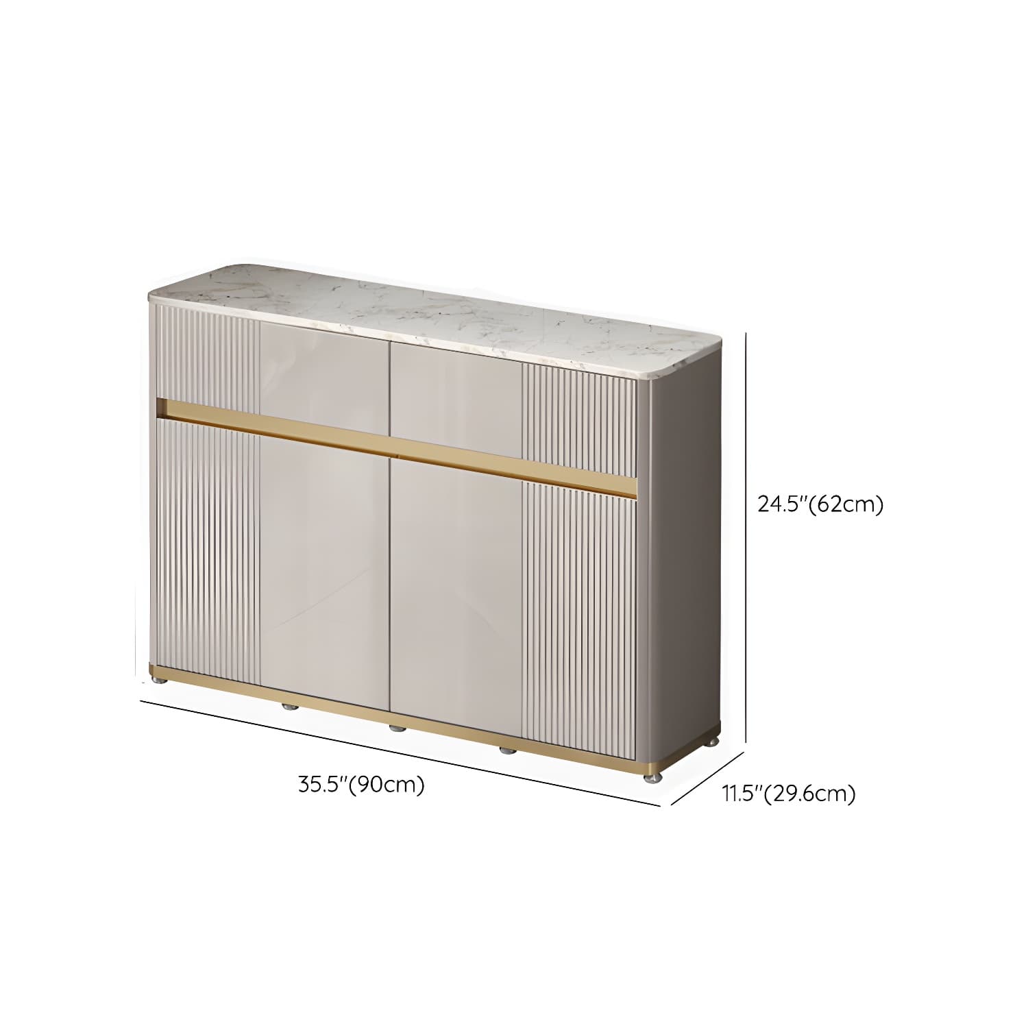 Contemporary Style Engineered Wood Buffet Stand Adjustable Shelving Credenza thumbnail 20