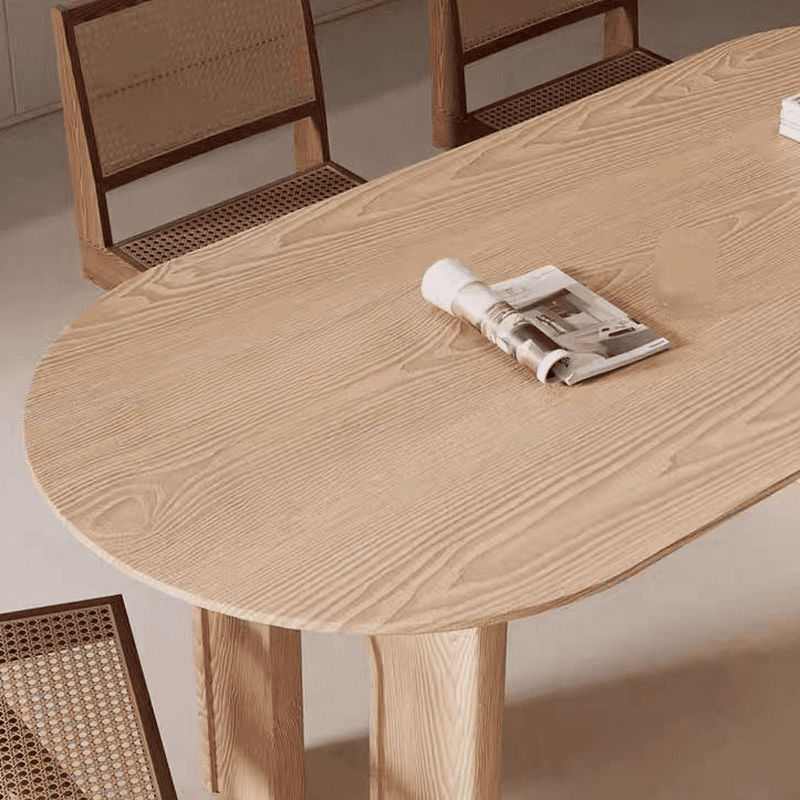 Natural/Espresso Finish/Sand Natural Pine Wood Dining Table for 9 People/for 6 thumbnail 8