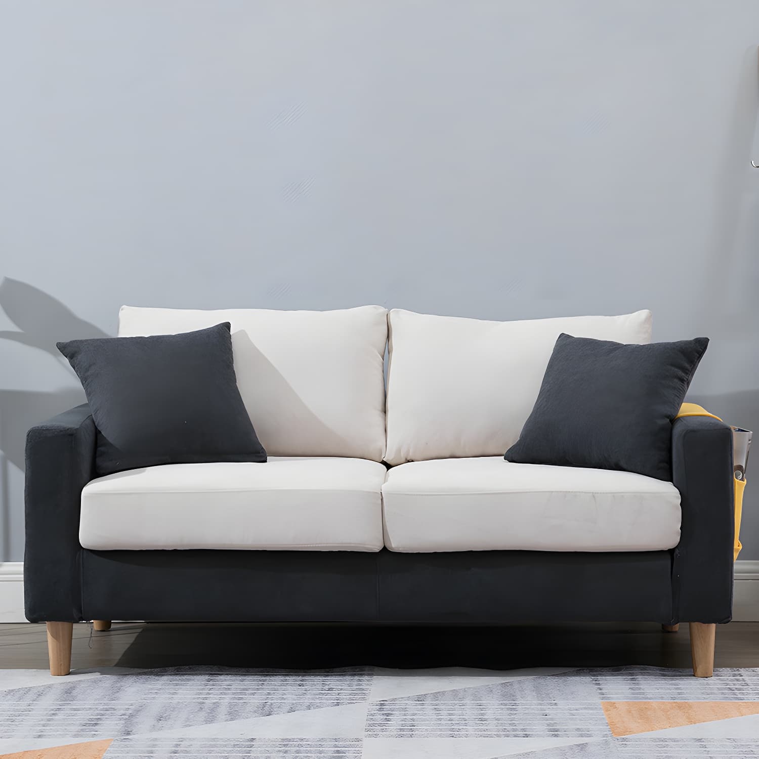 Beige Modern Farmhouse Cushions Standard Sofa 21.65"High Square Arm Sofa thumbnail 10