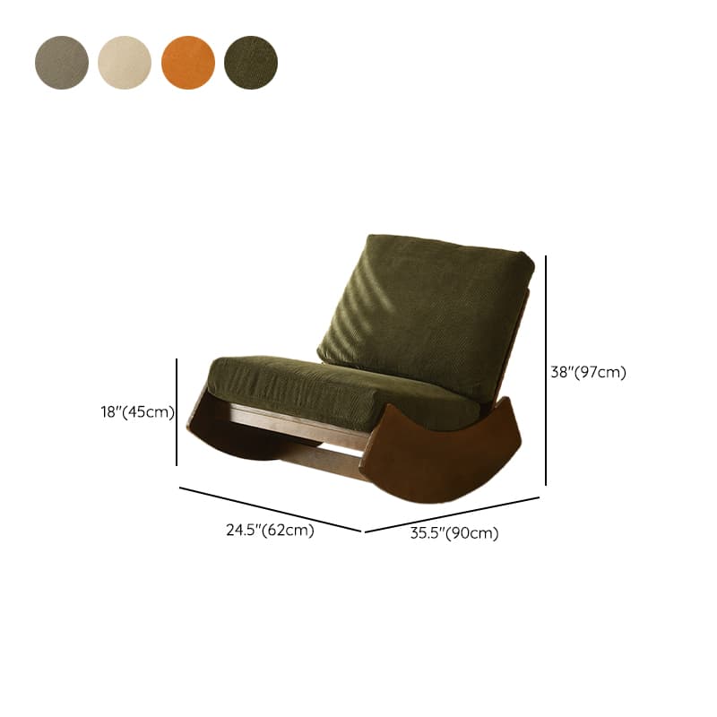 Dove Grey/Amber Color Modish Rocking Seat Upholstered and Scratch-proof Stationary with Spindle Back and Rear thumbnail 20