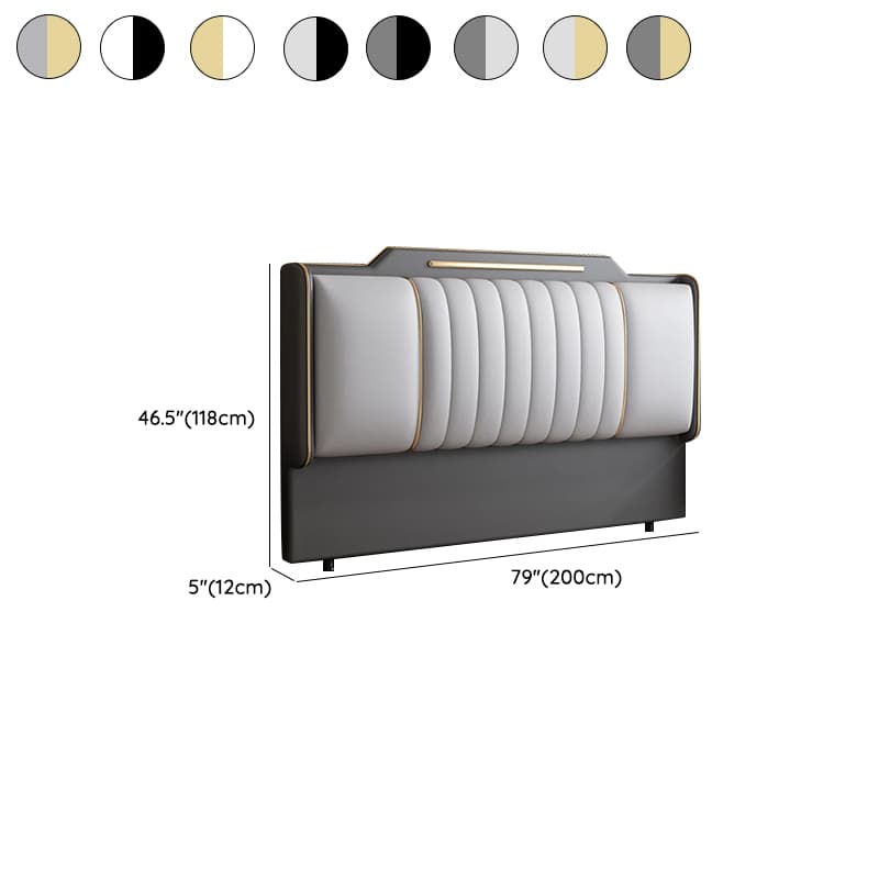 Modern Simple Style Panel Headboard in Natural Wood with No Distressing, Rectangle Shape for King/Queen/Full Bed, Featuring Sponge Upholstery and Standard Height thumbnail 14