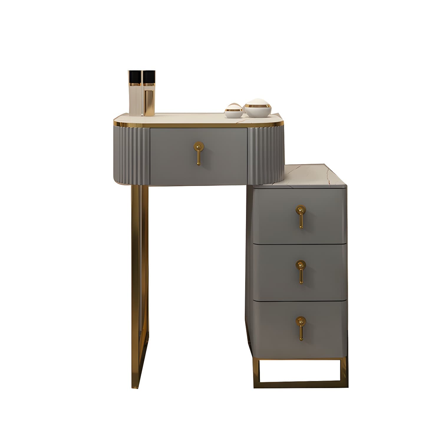 Contemporary Makeup Vanity Desk Table 29.9" H Bedroom Makeup Counter thumbnail 8