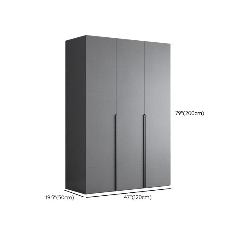 Trendy Dove Grey Wooden Wardrobe with Interior Shelves, Soft Close Door & Hanging Rod thumbnail 24