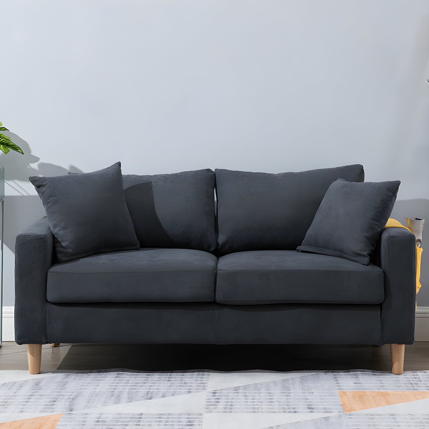 Beige Modern Farmhouse Cushions Standard Sofa 21.65"High Square Arm Sofa thumbnail 9
