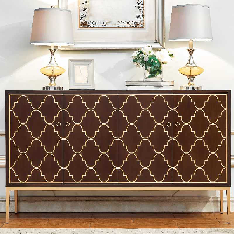 Art Deco Style Unattached Utility Cabinet with Cabinet Rings for Sitting Room thumbnail 5