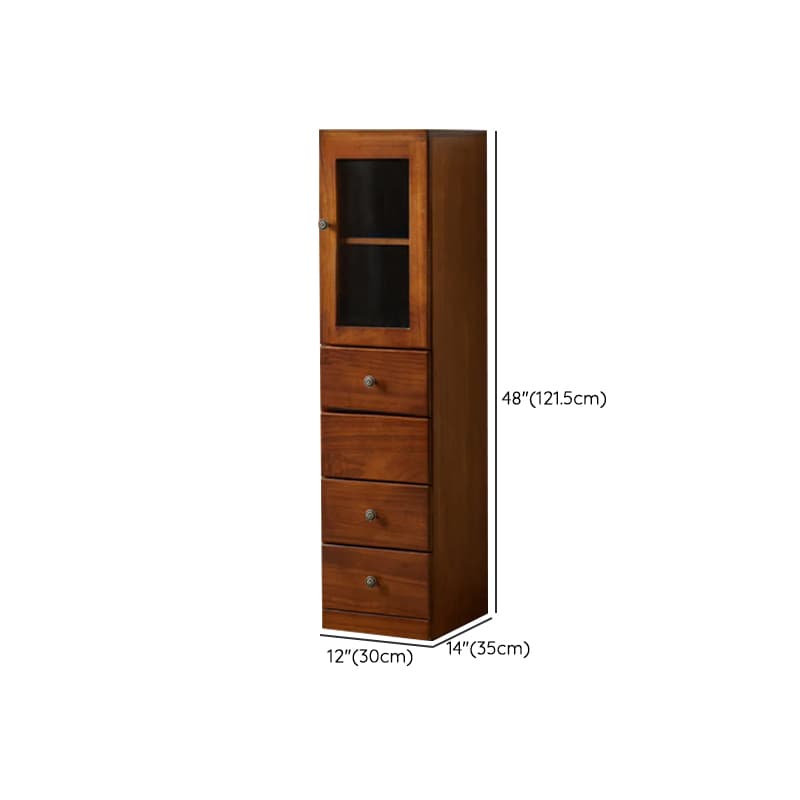 Modish Timber Console Dresser with 3/4/5 Drawers, Hutch Cabinets, and 2 Interior Shelves in Vertical Orientation thumbnail 19
