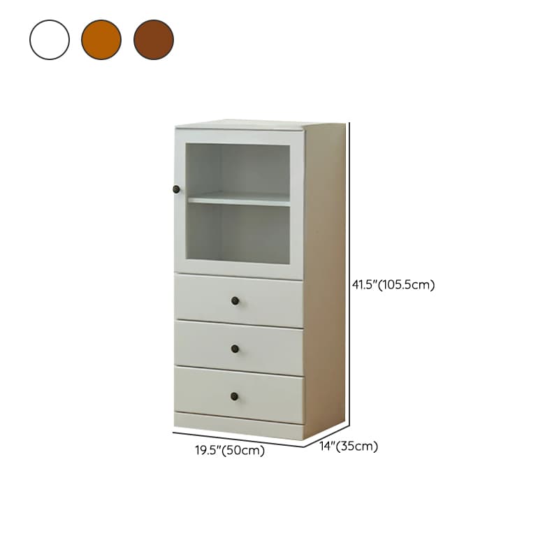 Modish Timber Console Dresser with 3/4/5 Drawers, Hutch Cabinets, and 2 Interior Shelves in Vertical Orientation thumbnail 16