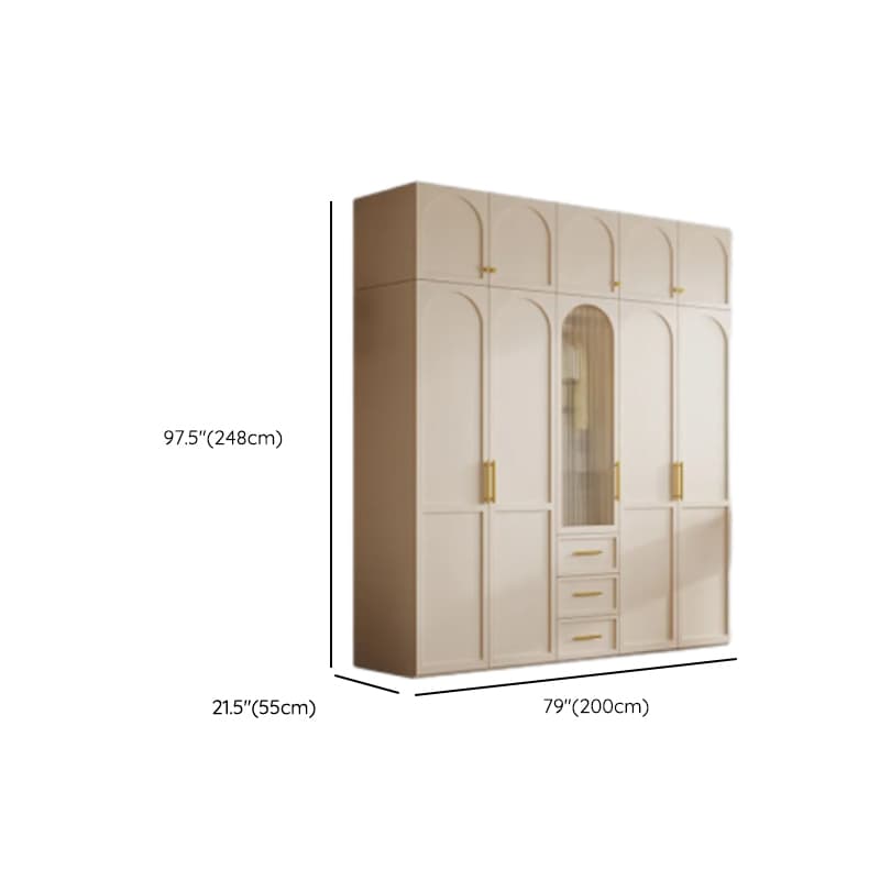 Simplistic White Detached Almirah with 3 Drawers, Interior Shelves, and Hinged Door thumbnail 29