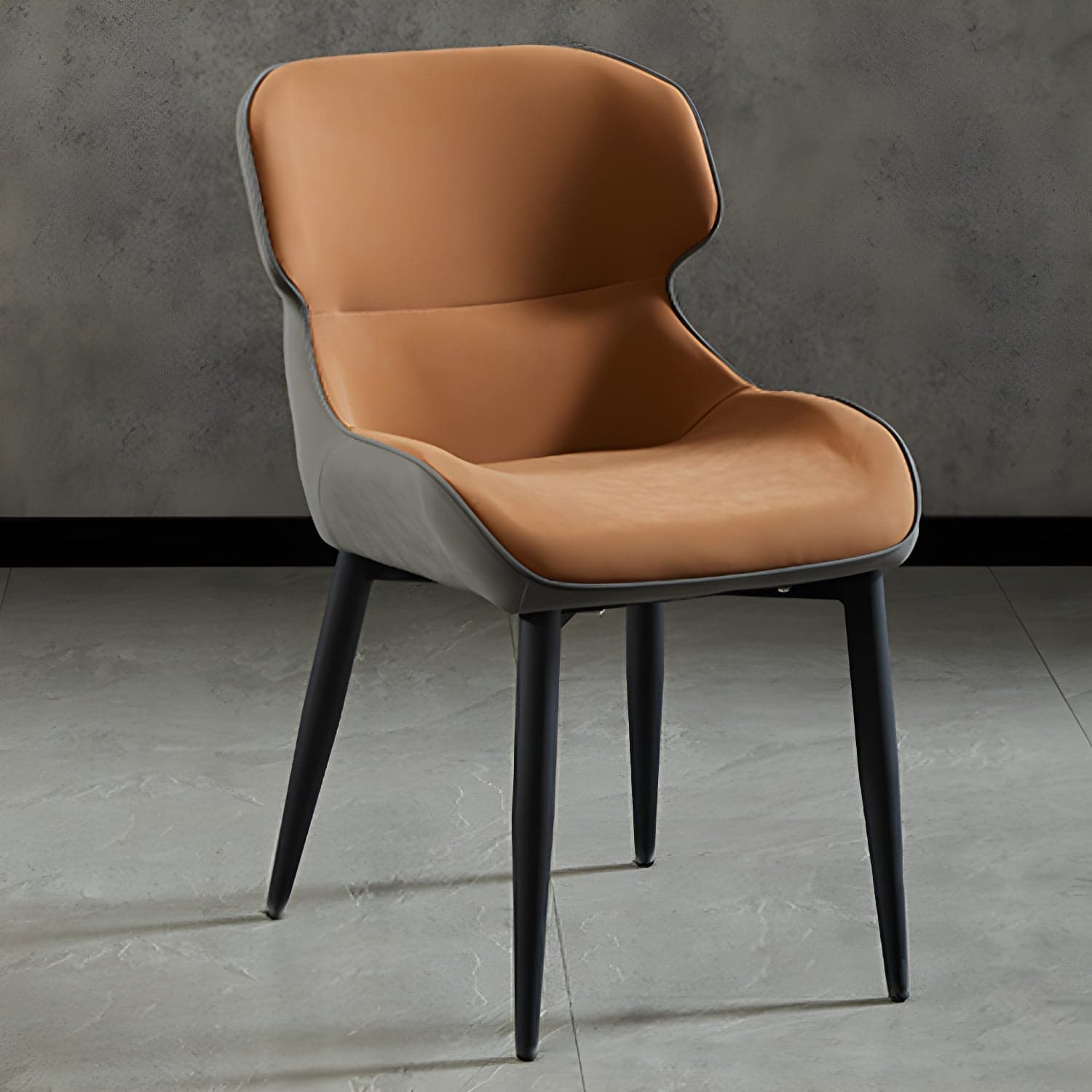Nordic Style Metal Armless Dining Chairs Wingback Side Chair for Home Use thumbnail 3