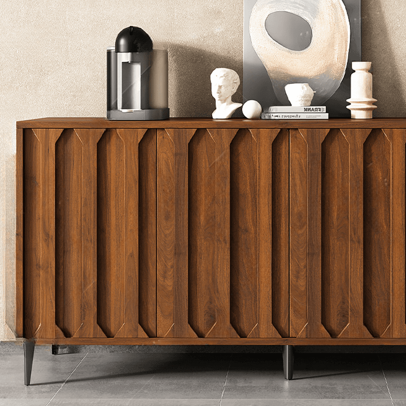 Simplistic Sideboard with 3 Drawers, Hutch, 2 Shelves, and Laminate Countertop Featuring 2 Doors/1 Door Cabinets thumbnail 7