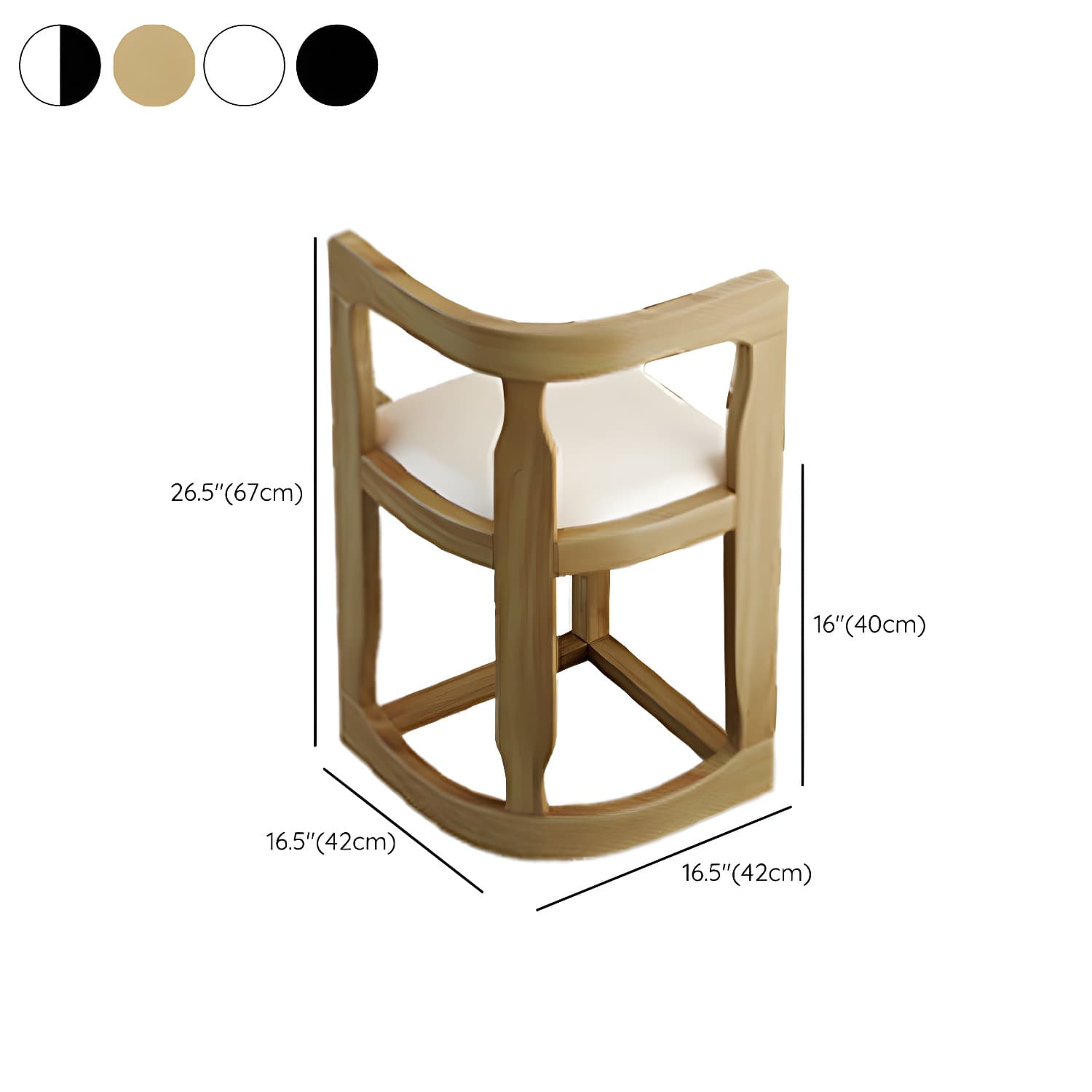 7-Piece Modern Wood Dining Set with Trestle Base and Upholstered Chairs in White - Seats 6 thumbnail 24