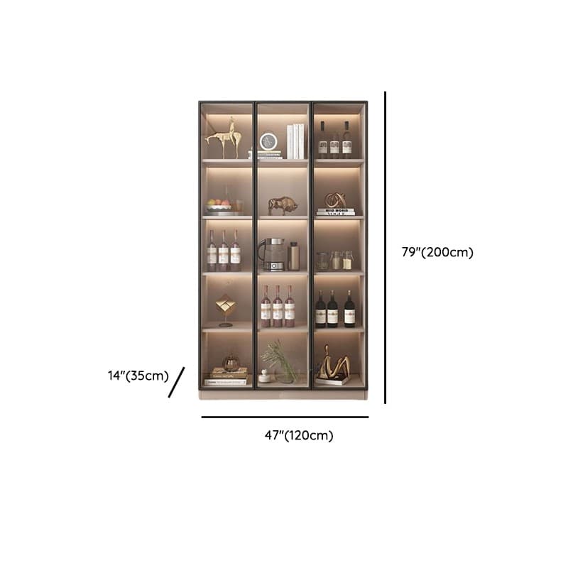 Wide/Standard/Narrow Modern Timber 3 Drawers 2 Shelves/3 Shelves/1 Shelf Glass Doors Pantry Hutch Sideboard thumbnail 20