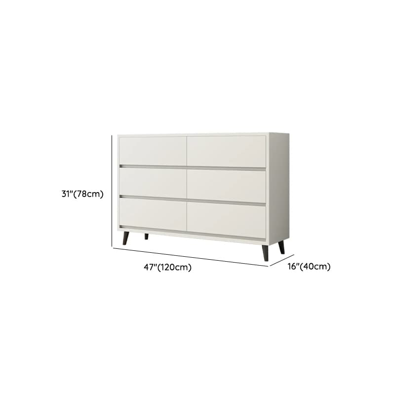 White Simple Raw Wood Console Dresser/Lingerie Chest/Bachelor Chest with 6/4/8 Drawers in Horizontal/Vertical Orientation thumbnail 15