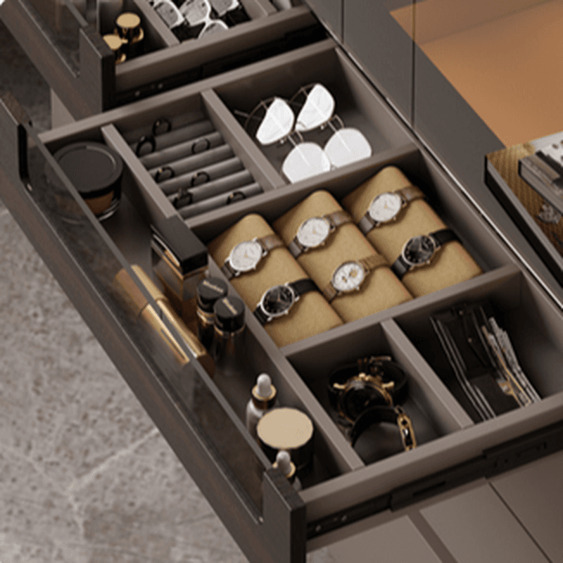 Space-saving Vanity Set with 7/11 Drawers, Lighting, Dividers, 2-in-1 Design, and Adjustable Touch Brightness thumbnail 5
