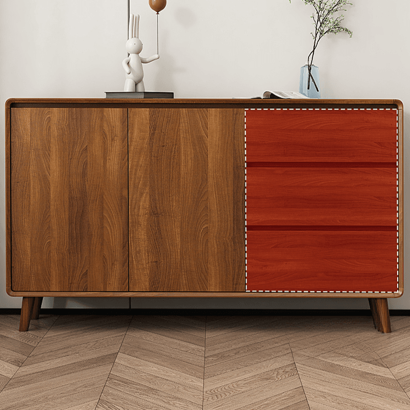 Ground Sideboard with 3 Drawers, Cupboard, Standard/Narrow Size, Timber Countertop, Adjustable Shelving, and 2 Doors/1 Door thumbnail 7